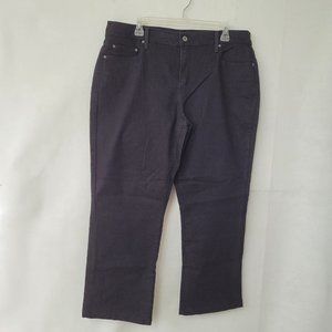Levis Jeans Women 505 Straight Leg 16x26.5" Black Cropped 5-Pocket‎ *Hemmed